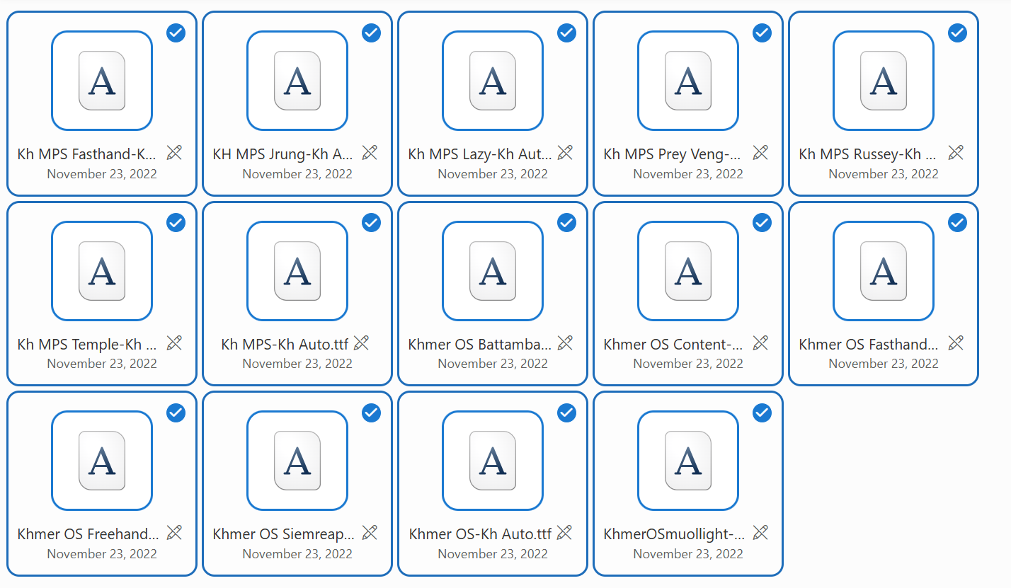 Khmer Unicode OS Kh Auto Fonts